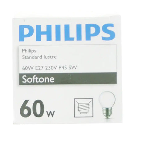 Philips Fancy Round incandescent bulb E27 packaging detail showing product information and barcode
