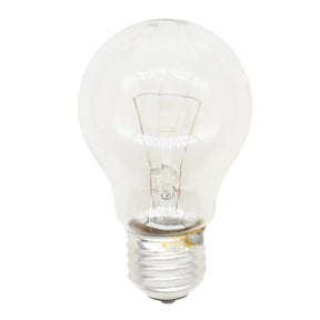 Clear light bulb on a white background