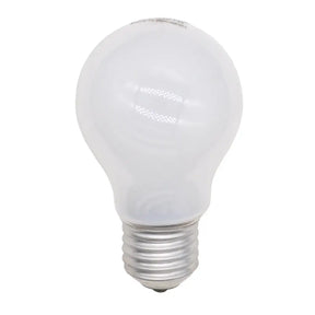 White light bulb on a white background
