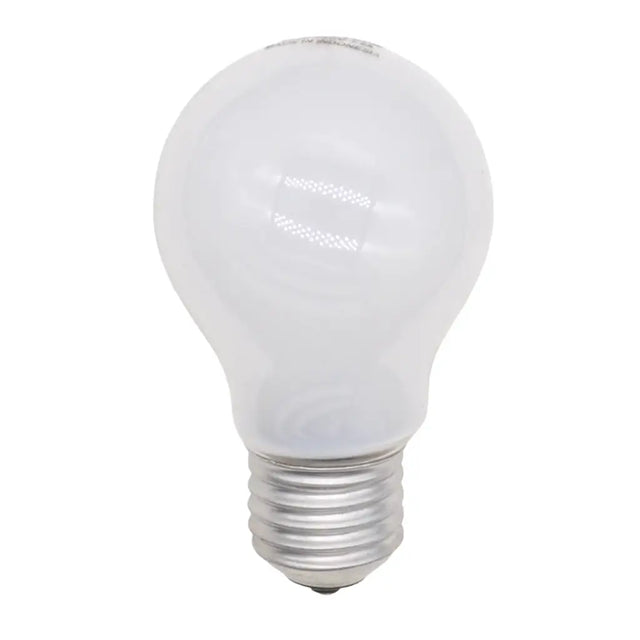 White light bulb on a white background