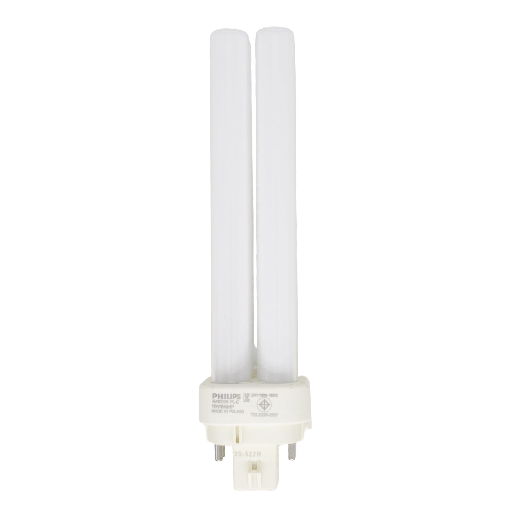 Philips PL-C 4Pins Compact Fluorescent Light Bulb G24q-2 18W/840/4P