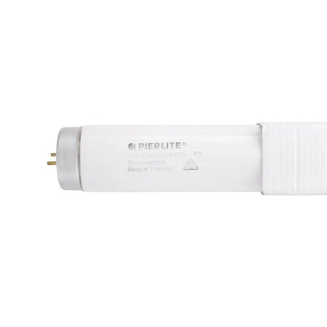 White t12 20w fluorescent light bulb on a white background