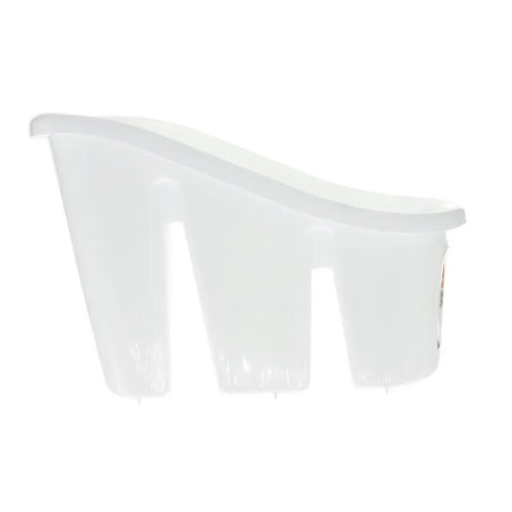 Clear plastic object on a white background