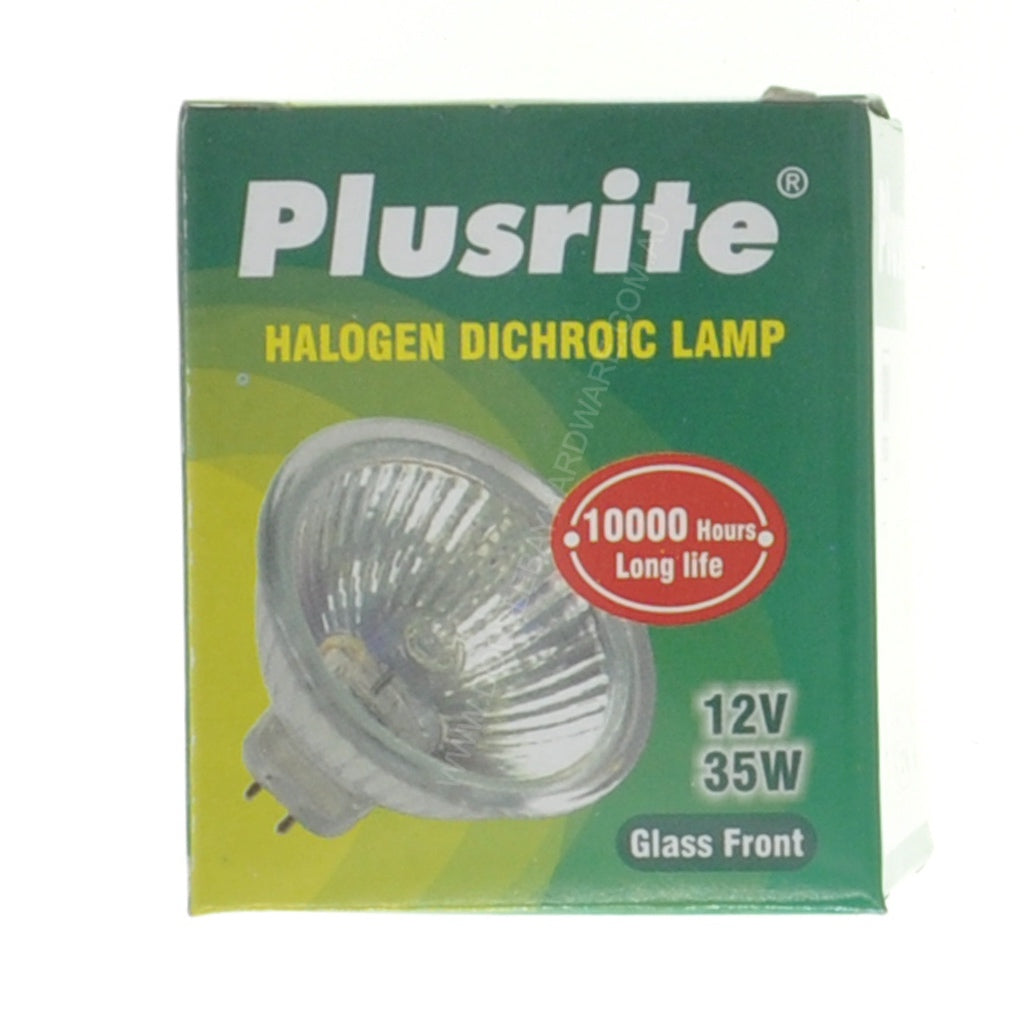 Plusrite MR16 Dichroic Halogen Light Bulb GU5.3 12V 35W 36° 626250