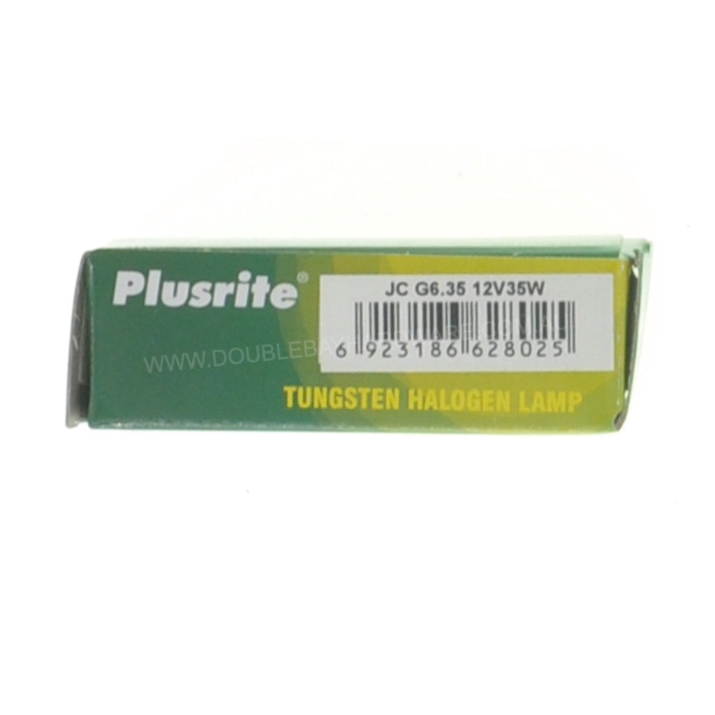 Plusrite Bi-Pin Tungsten Halogen Light Bulb G6.35 12V 35W Clear