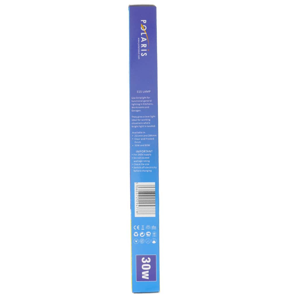Polaris Double Ended Tubular Strip Light S15 30W Opal 284mm 294778