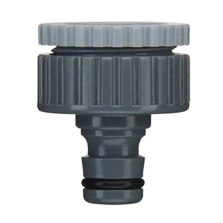 Gray plastic fitting on a white background