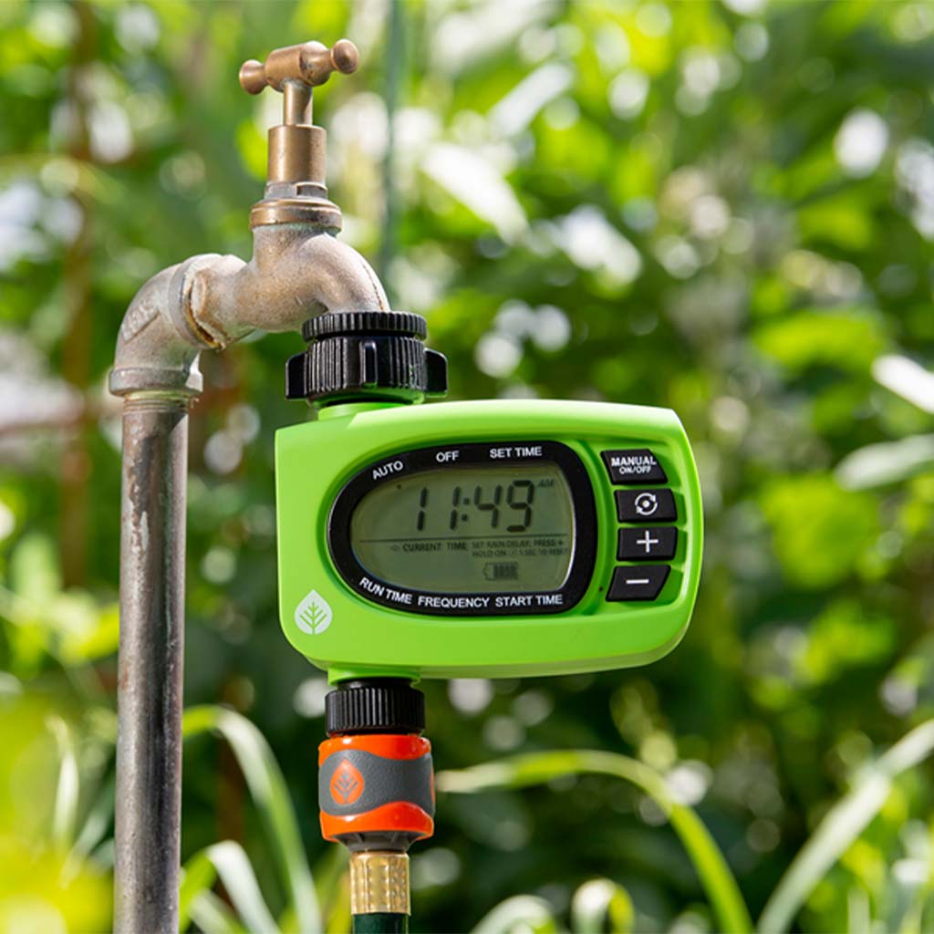 battery operated garden timer colourful 