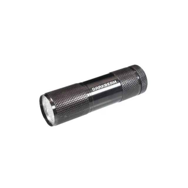 Black flashlight with 'Darkbeam' branding on a white background