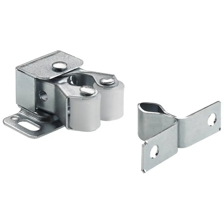 Metal corner brackets on a white background