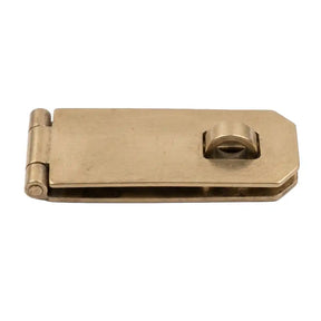 Brass hasp on a white background