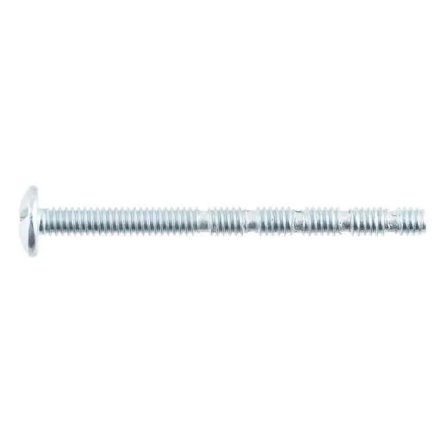 Metal screw on a white background