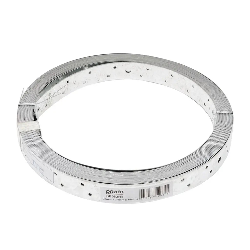 Pryda Galvanised Strap Brace 25X0.8mmX15m SB082/15