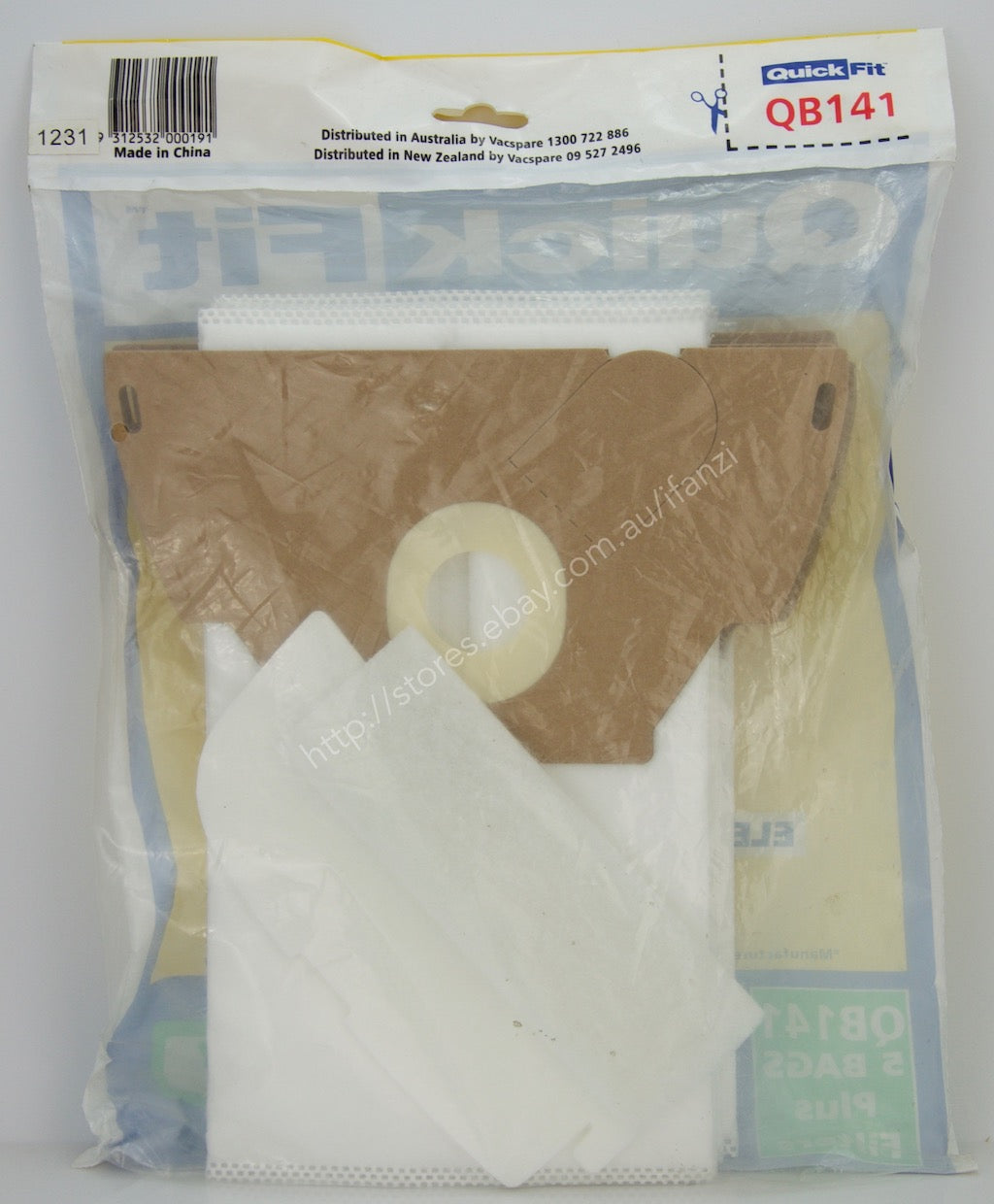 QuickFit Vacuum Cleaner Bags For Electrolux 5 Bags With Filter QB141
