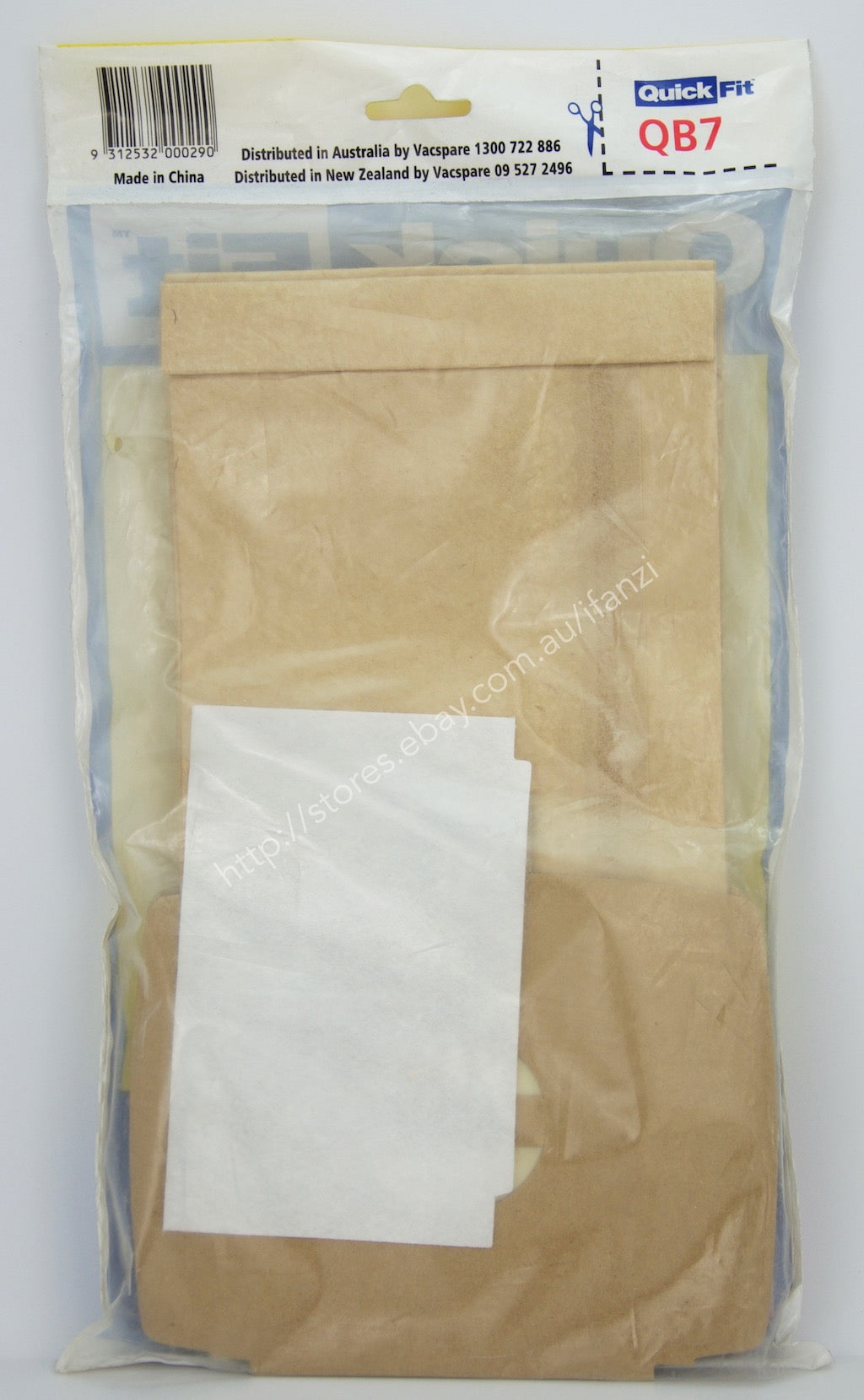 QuickFit Vacuum Cleaner Bags For Electrolux 5 Bags With Filter QB7