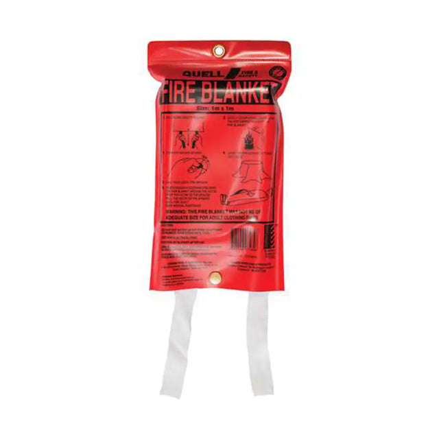 Red fire blanket packaging on a white background