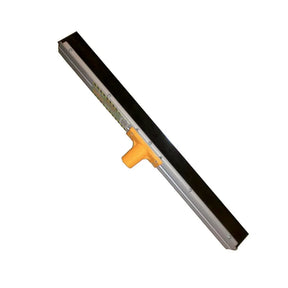 Squeegee with black blade and yellow handle on a white background
