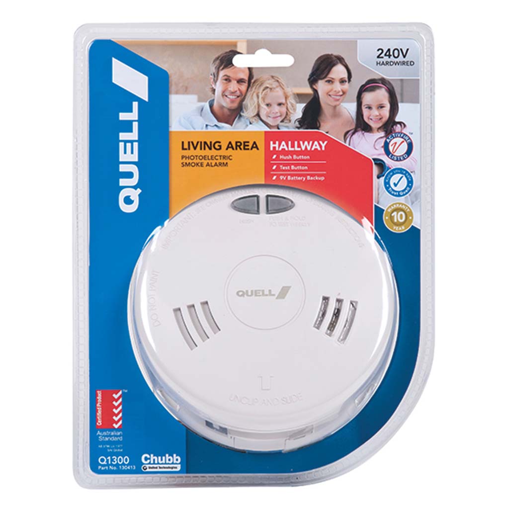 Quell Living Area and Hallway Photoelectric Smoke Alarm 240V Q1300