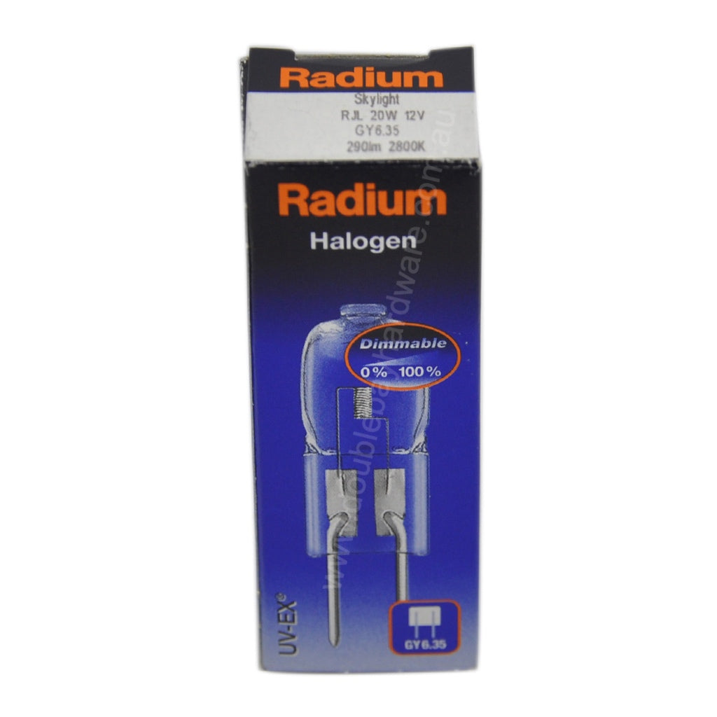 RADIUM Bi-Pin Skylight RJL Halogen Light Bulb GY6.35 12V 20W 22319372