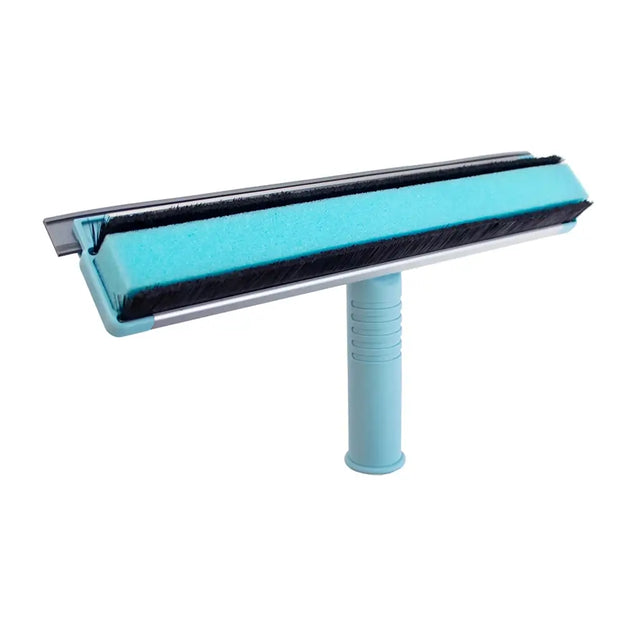 Blue squeegee on a white background