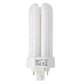 Compact fluorescent bulb on a white background