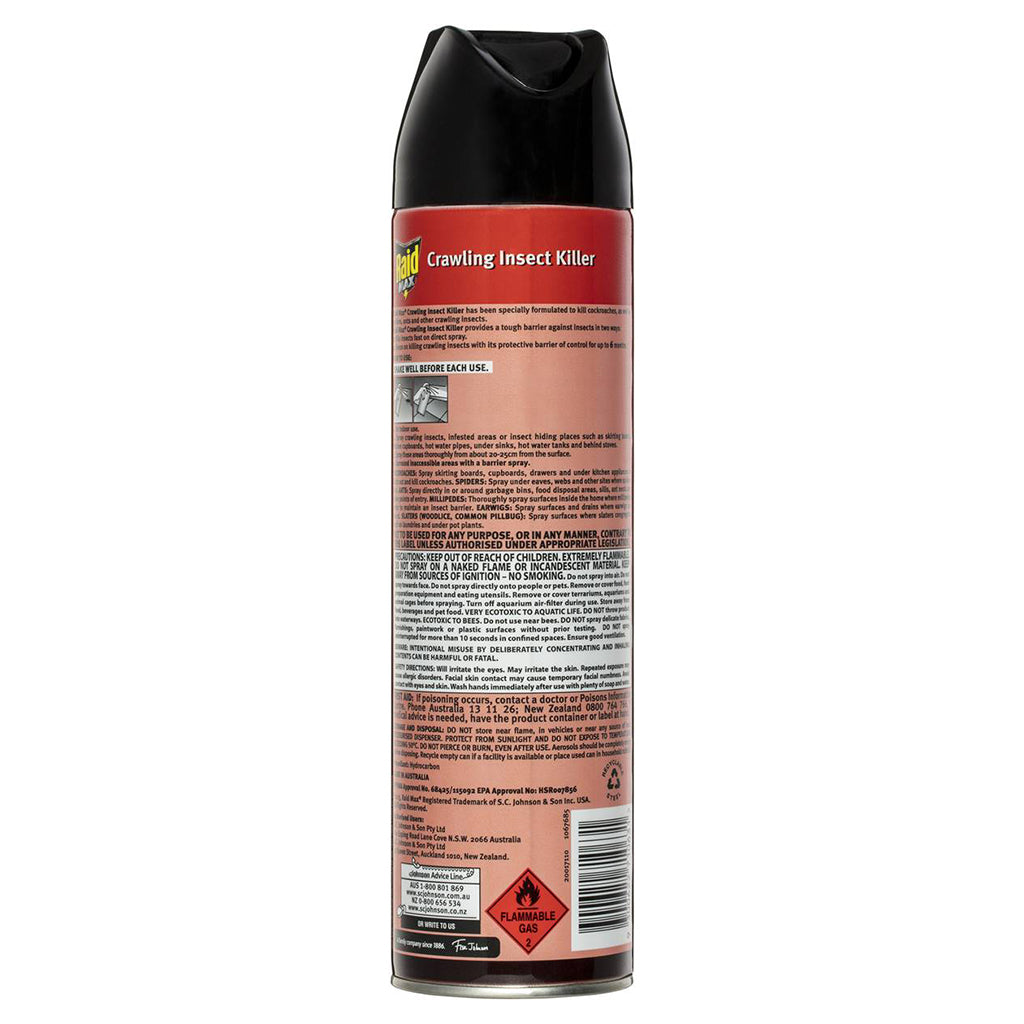 Raid MAX Crawling Insect Spray Killer 375g 650601