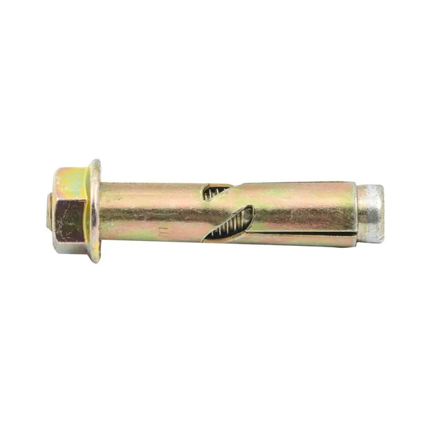 Metal expansion bolt on a white background