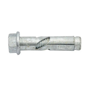 Metal expansion bolt on a white background