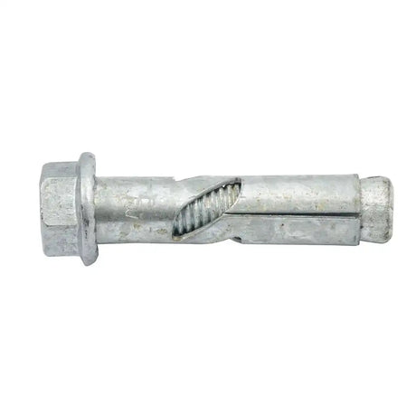 Metal expansion bolt on a white background