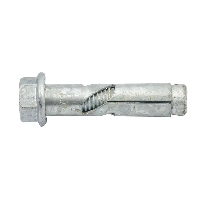 Metal expansion bolt on a white background