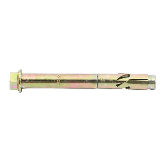 Metal expansion bolt on a white background