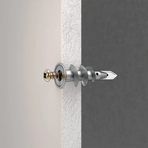 Door handle on a door with a neutral background