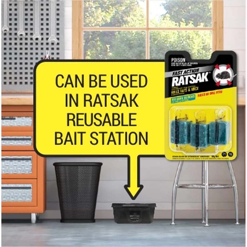 Ratsak Fast Action Wax Blocks 6Pcs 80g