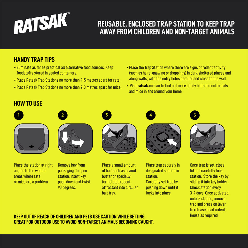 Ratsak Reusable Rats & Mice Trap Station 54624