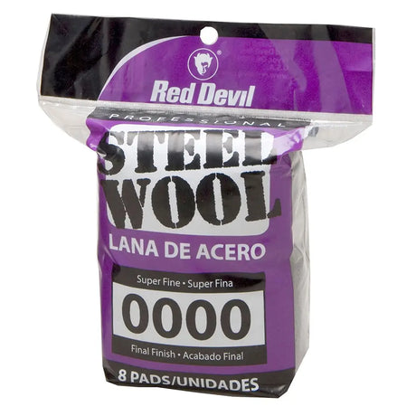 Packaged steel wool with 'Red Devil' branding on a white background