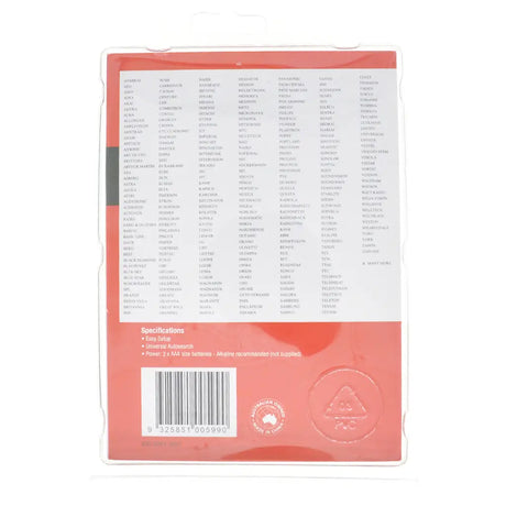 Back view of a product packaging with text and a barcode on a white background