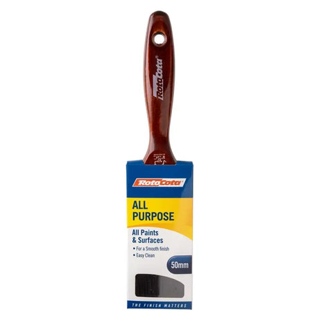 Paint brush with packaging labeled 'All Purpose' on a white background
