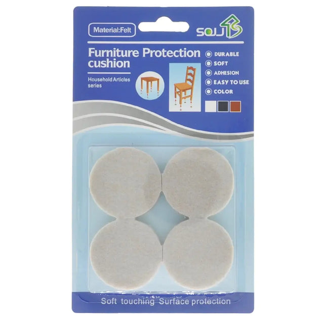 Pack of furniture protection cushions with a blue and white packaging design.