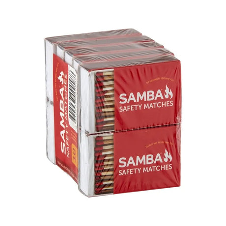Box of Samba safety matches on a white background