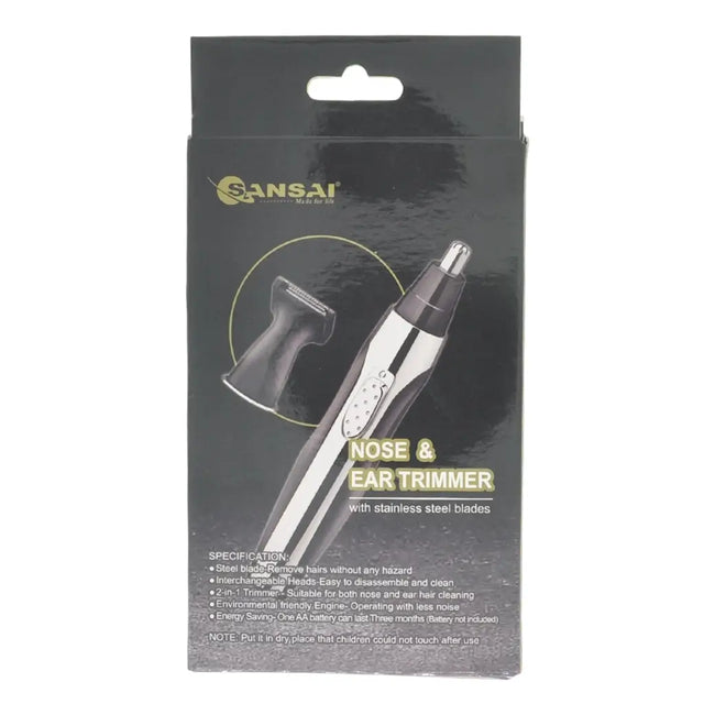 Packaging of a nose and ear trimmer with Gansai branding on a white background