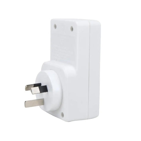 White power adapter on a white background