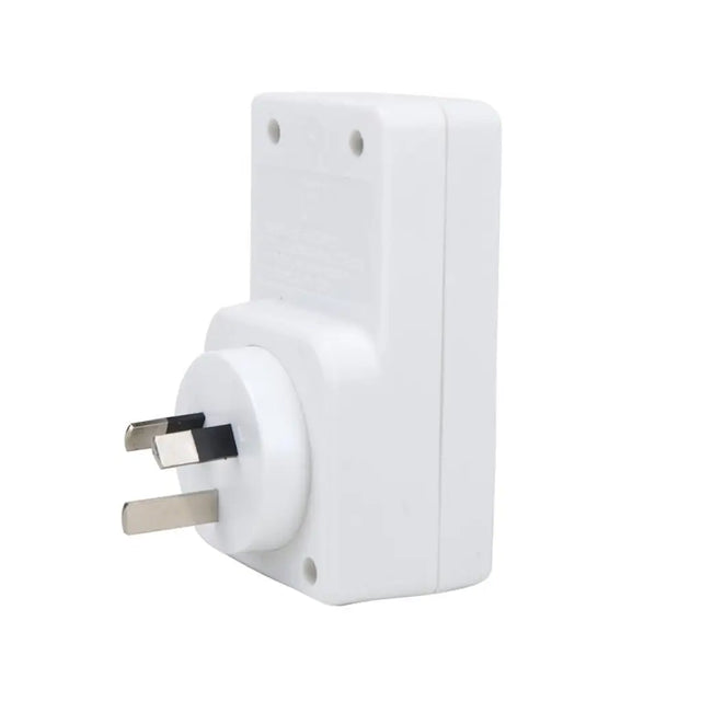 White power adapter on a white background