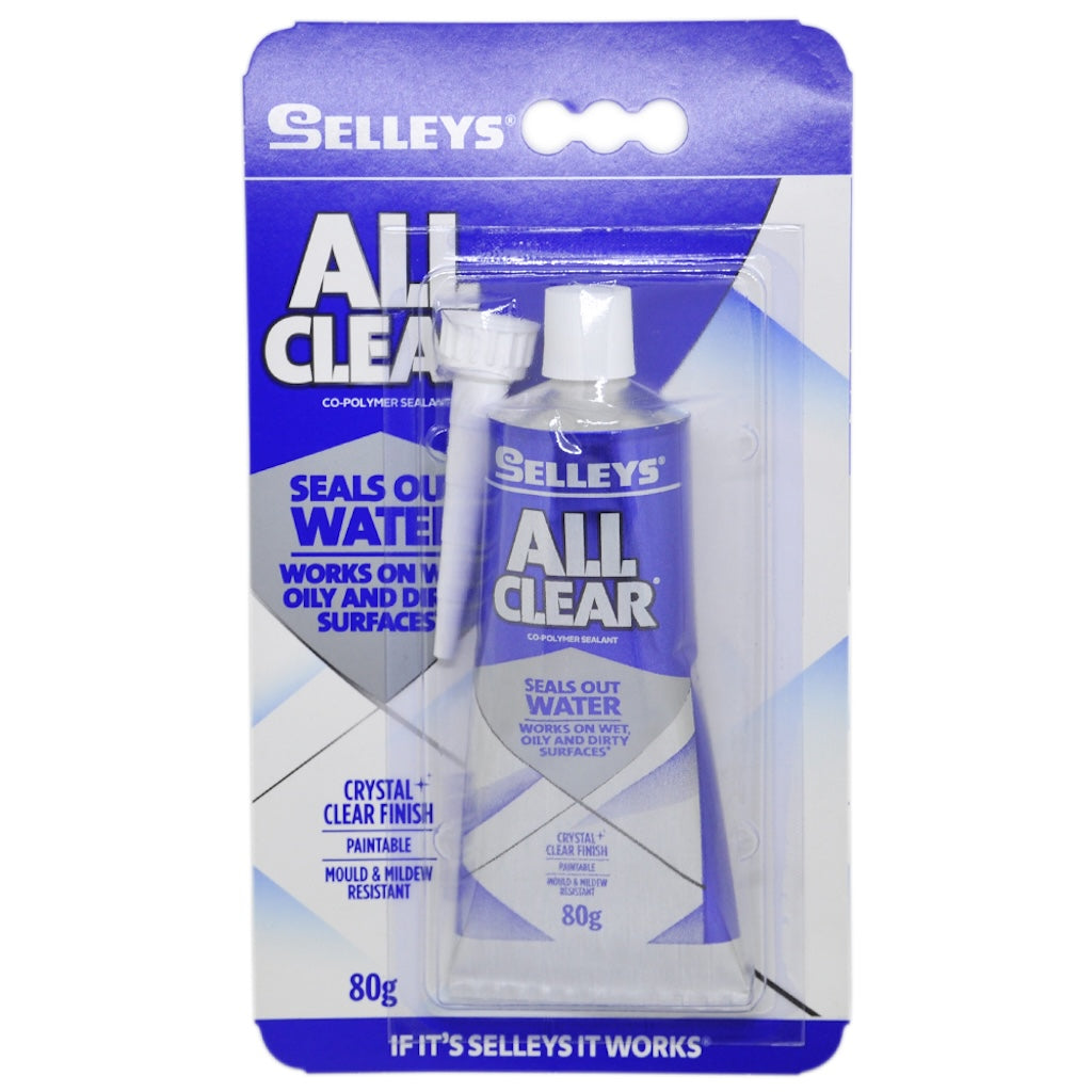 SELLEYS All Clear Multipurpose Co-Polymer Sealant Crystal Clear 80g AC80G