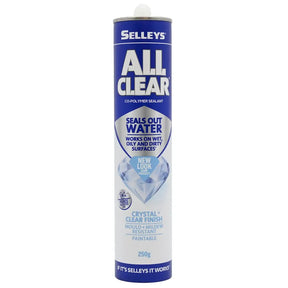Selleys All Clear sealant can on a white background