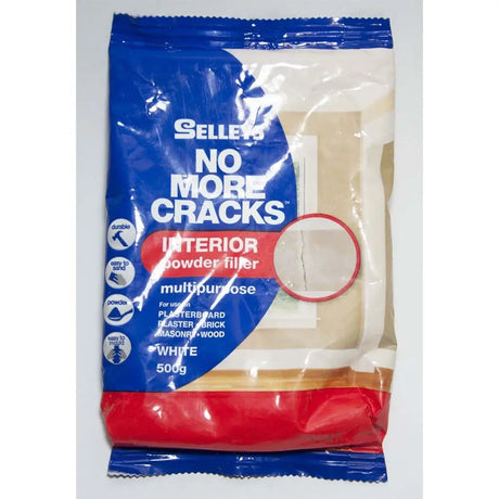 Selleys No More Cracks interior powder filler packaging on a white background