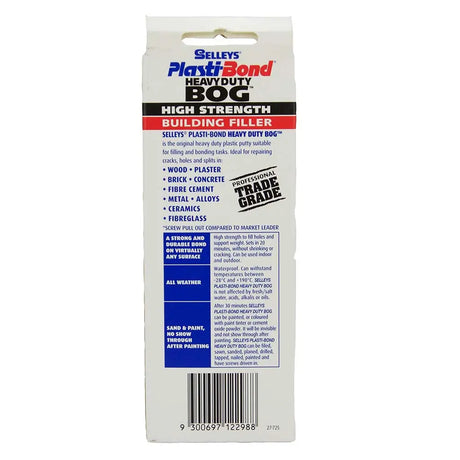 Selleys Plasti-Bond Heavy Duty BOG building filler packaging on a white background