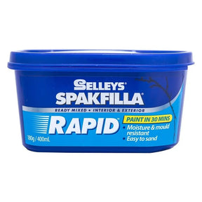 Selleys Spakfilla Rapid paint container on a white background
