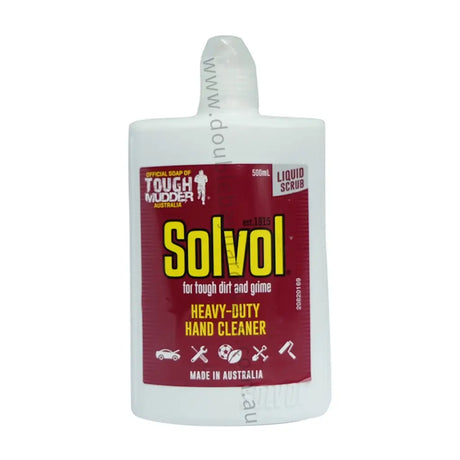 Solvol heavy-duty hand cleaner bottle on a white background
