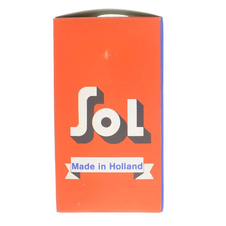 Orange box with 'Sol' branding and 'Made in Holland' text on a white background
