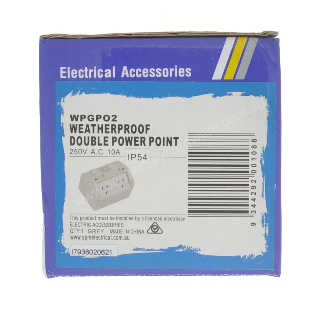 SPM Weatherproof Double Power Point 250V 10A WPGP02